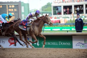 I'll Have Another winning the Kentucky Derby (Churchill Downs). 